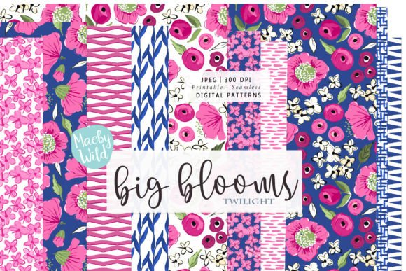 Big Blooms TWILIGHT Seamless Pattern: A Versatile Design for Creative Projects
