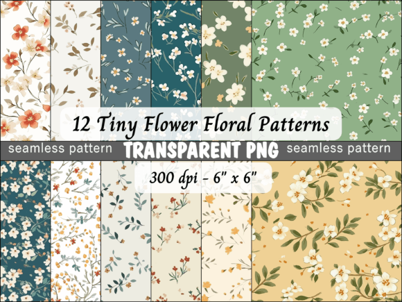 Boho Tiny Flowers Floral Seamless Pattern