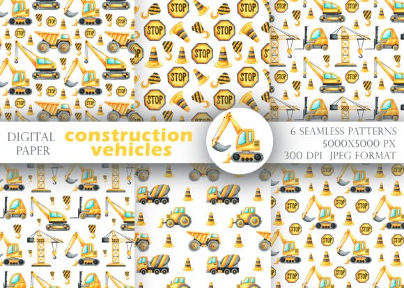 Construction Vehicles Digital Paper: A Versatile Resource for Designers and Creators
