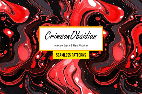 CrimsonObsidian Black Red Pattern Art: A Bold Fusion of Color and Creativity