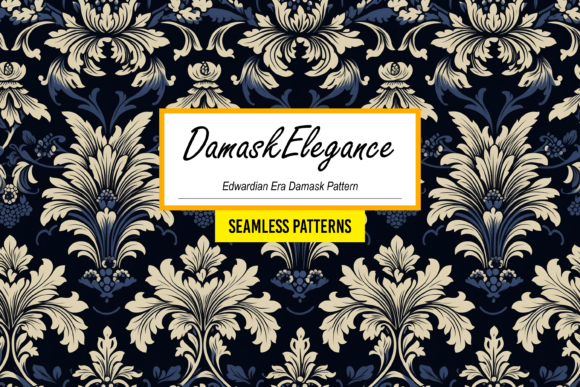 DamaskElegance - Edwardian Era Pattern: A Timeless Design for Modern Creations