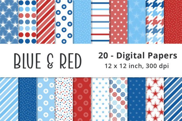 Exploring the Versatility of Red, White, and Blue Digital Paper for Creative Projects