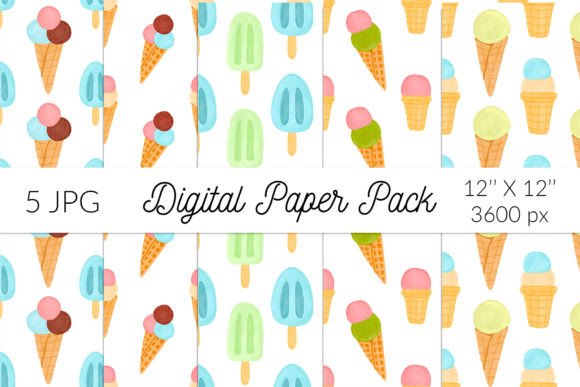 Ice Cream Watercolor Popsicle: A Versatile Digital Asset for Creative Projects