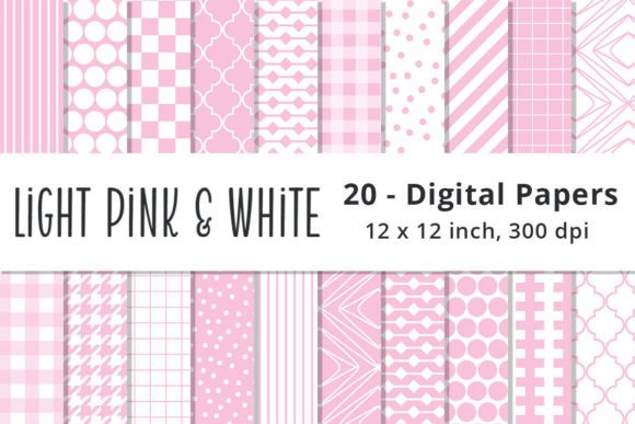Light Pink and White Scrapbook Papers: A Versatile Design Asset for Modern Creators