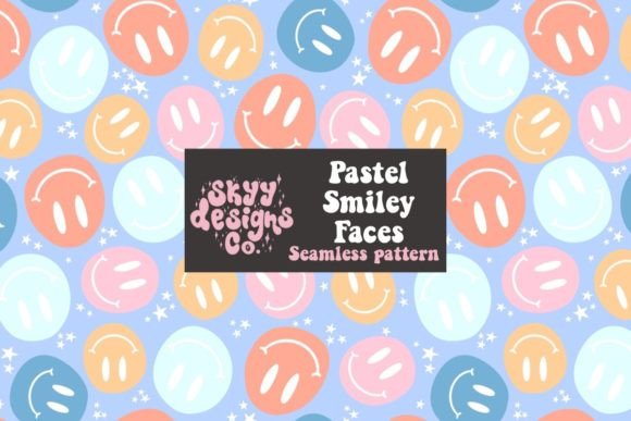 Pastel Smiley Faces Seamless Pattern: A Versatile Design Asset for Creative Projects