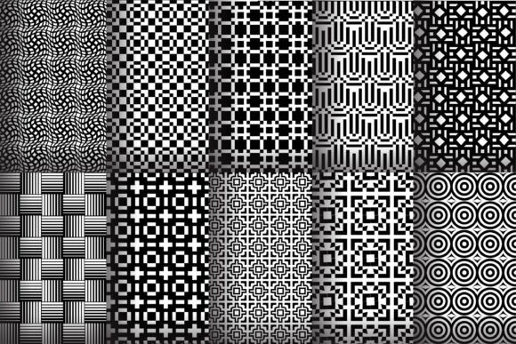 Pattern Collection: Strategic Use of Abstract Black and White Patterns in Graphic Design