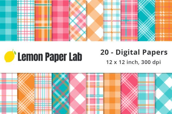 Plaid Digital Repeat Pattern for Summer: A Vibrant Solution for Creative Projects