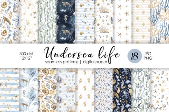 Sea Seamless Pattern Set Digital Paper: Strategic Use for Creative and Commercial Projects