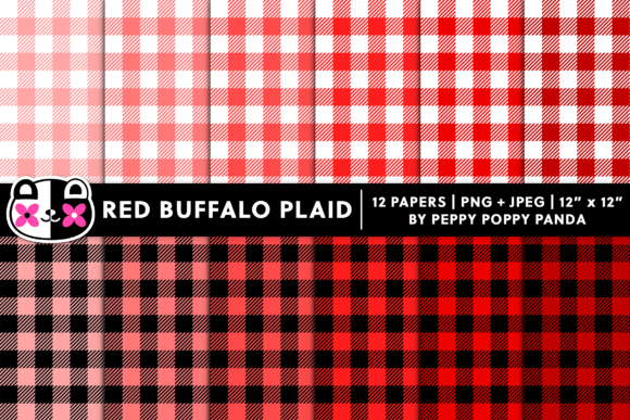 Seamless Red Buffalo Plaid Pattern Set: A Versatile Digital Asset for Designers and Creators