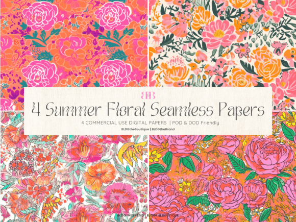 Summer Preppy Floral Seamless Pattern: A Versatile Design for Modern Creativity