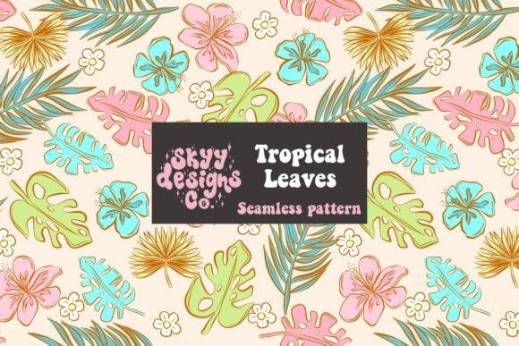 Summer Tropical Leaves Seamless Pattern for Creative Projects