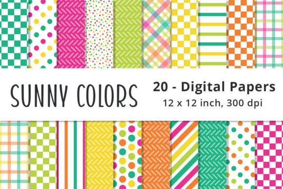 Sunny Colored Digital Paper Backgrounds: A Vibrant Tool for Creative Projects