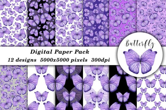 Watercolor Butterfly Purple Pattern JPG: A Versatile Digital Asset for Modern Designers and Creators