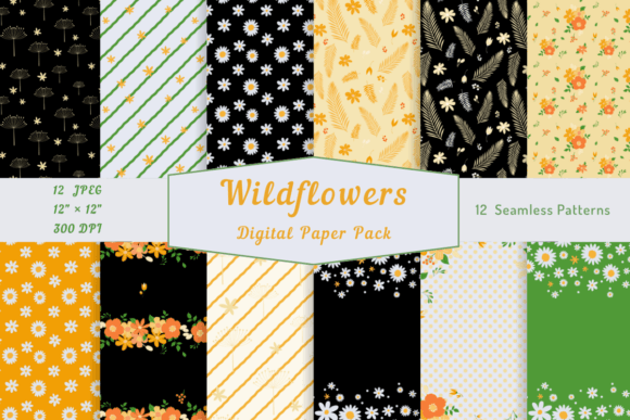 Wildflowers Seamless Digital Paper Pack: A Versatile Design Resource for Creatives